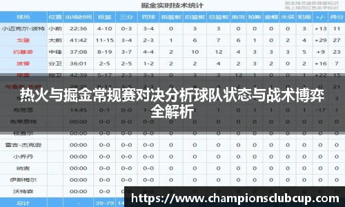 热火与掘金常规赛对决分析球队状态与战术博弈全解析